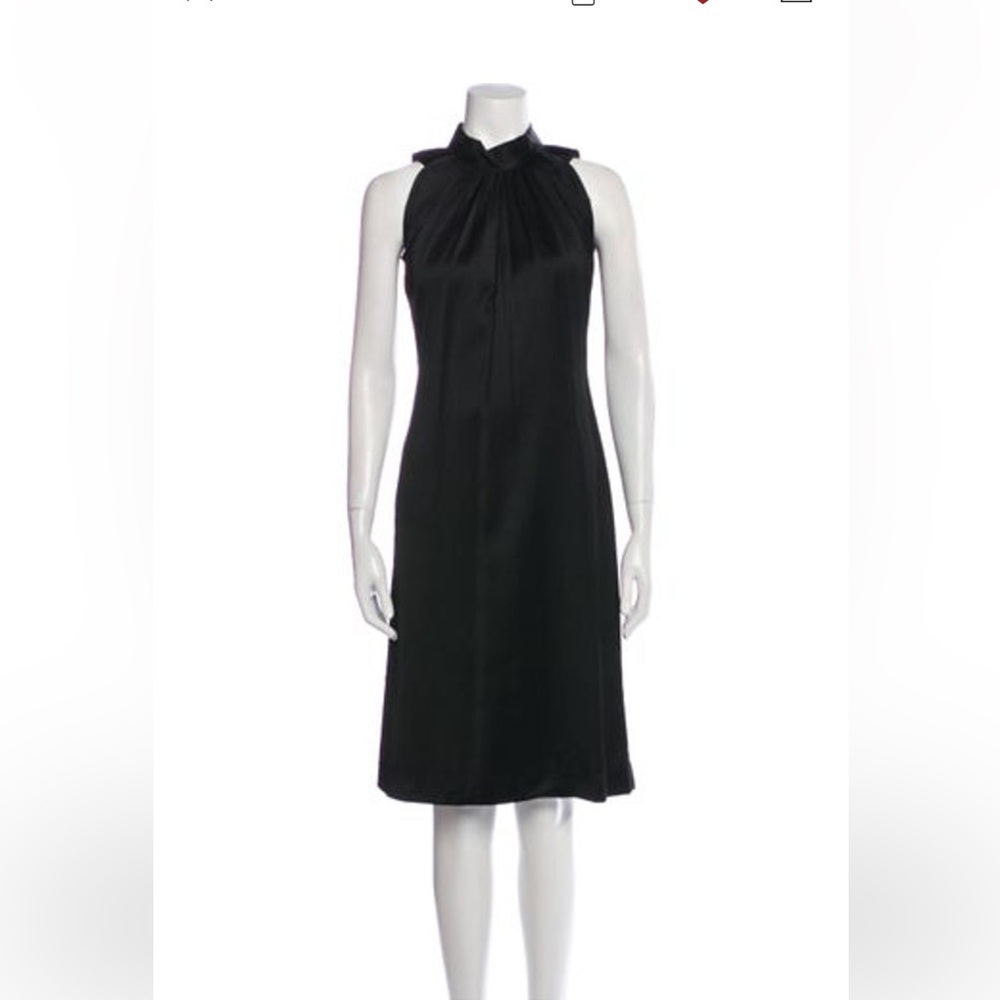 Dries Van Noten vintage black silk sleeveless dress